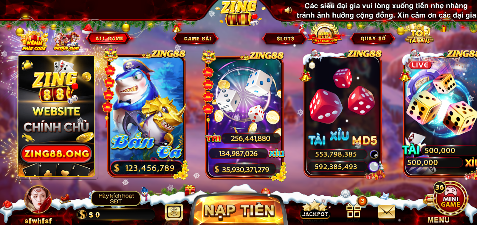 (Những Sảnh Game Đình Đám Và Hấp Dẫn Nhất Tại Zing88)